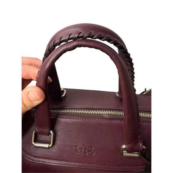 Coach Ace Satchel Bag Crossbody Purse Burgundy Glovetanned Leather Limited Ed - Picture 6 of 11